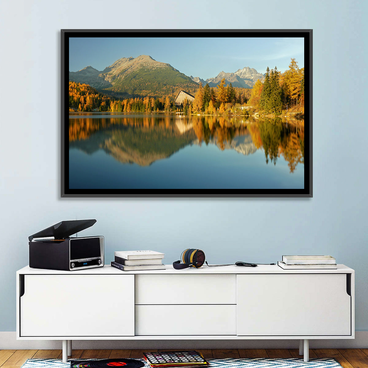 Štrbské Pleso Lake, High Tatras Wall Art in a room, landscape
