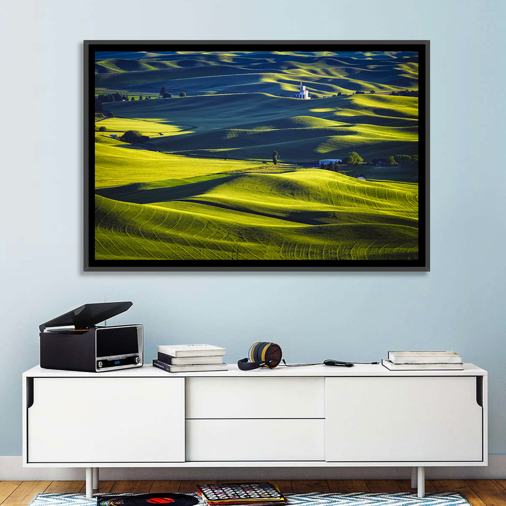 Palouse Hills with Grain Elevator Wall Art