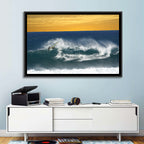 Windsurfer at Golden Wave Wall Art