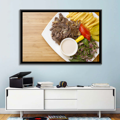 Beef with Fries Dish Wall Art