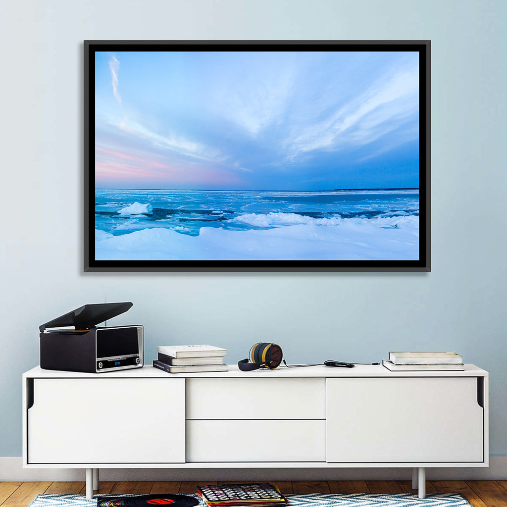 Frozen Blue Seascape Wall Art