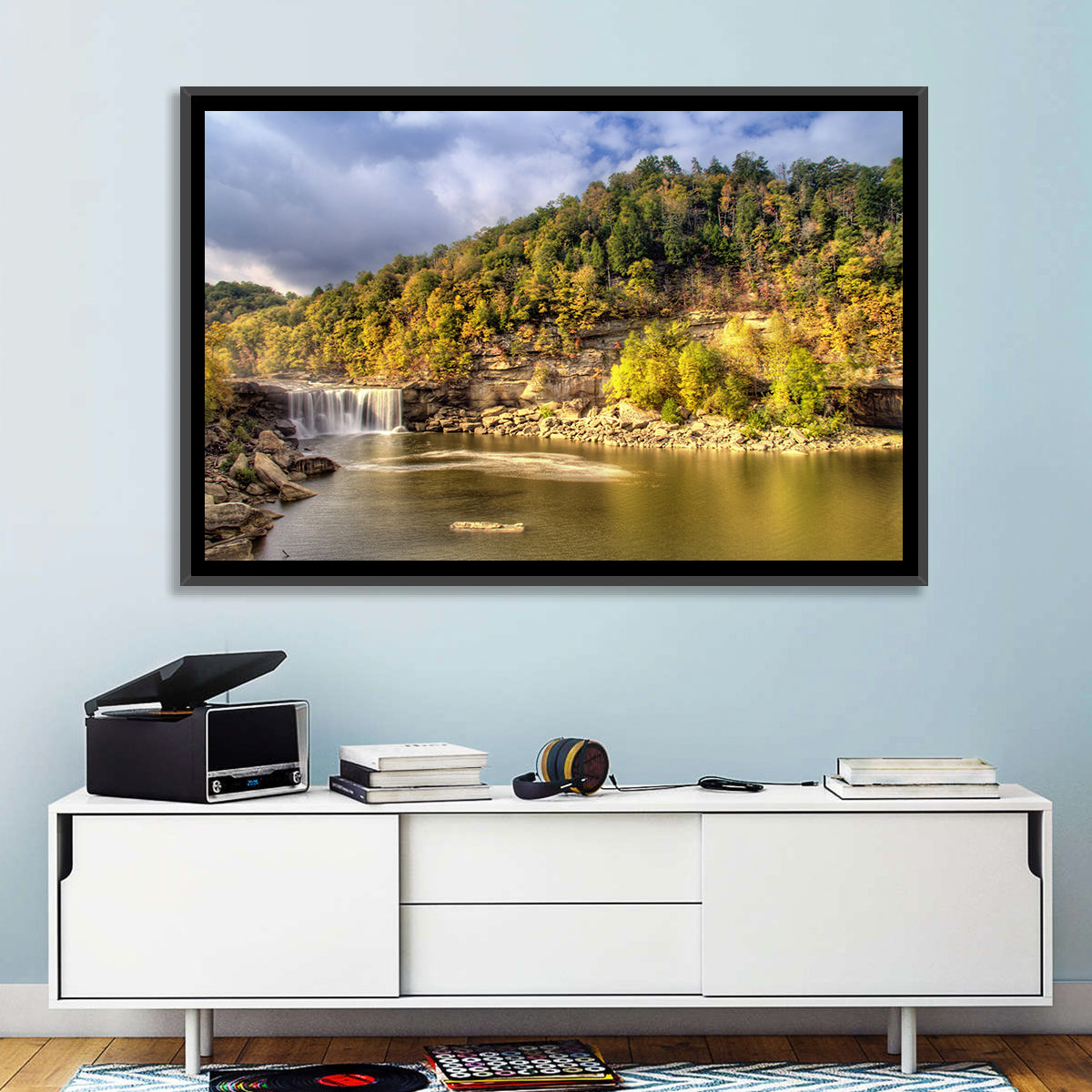 Cumberland Falls Wall Art in a room, landscape