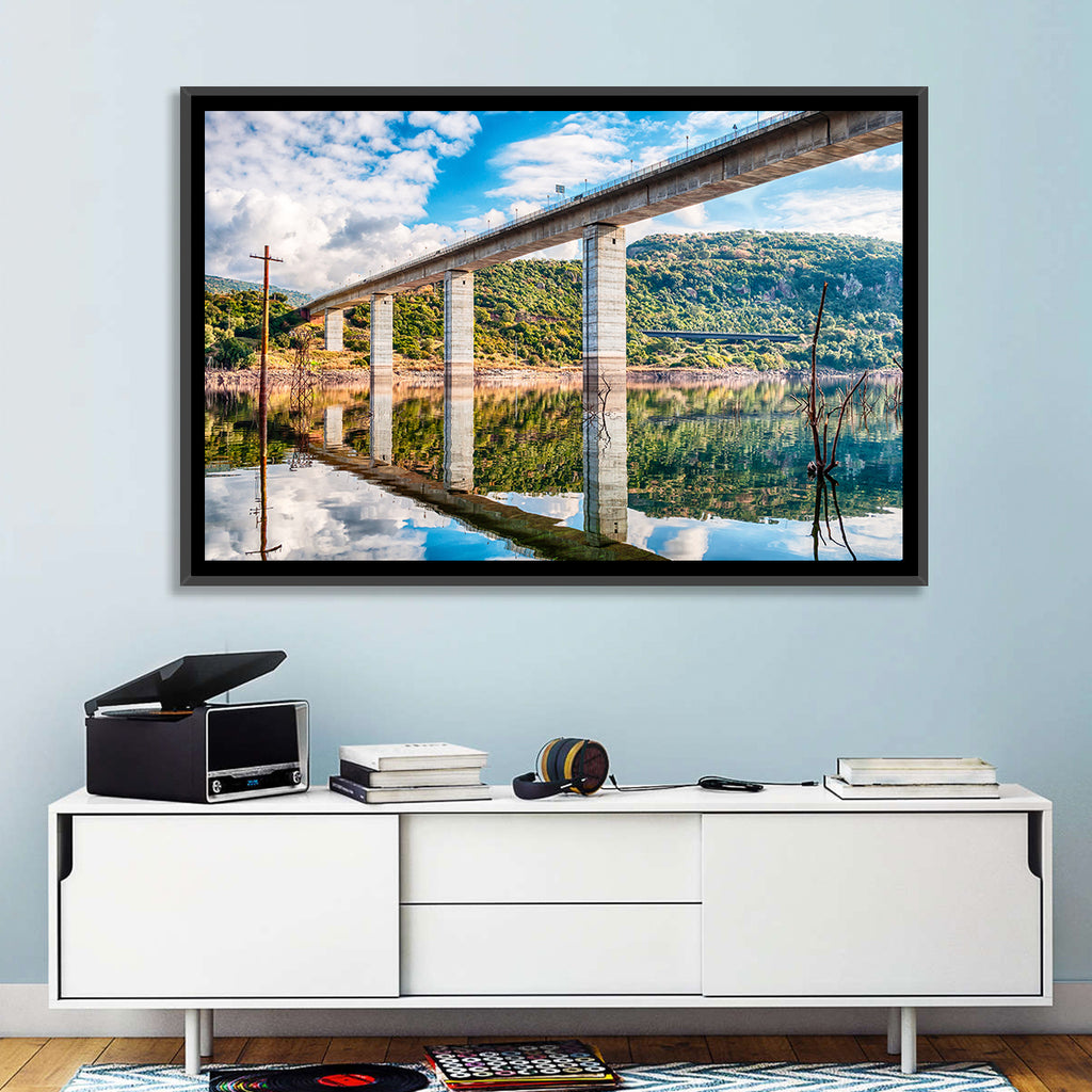 Lake Omodeo Concrete Bridge Wall Art