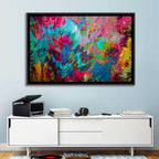 Vibrant Impasto Color Burst Abstract Wall Art