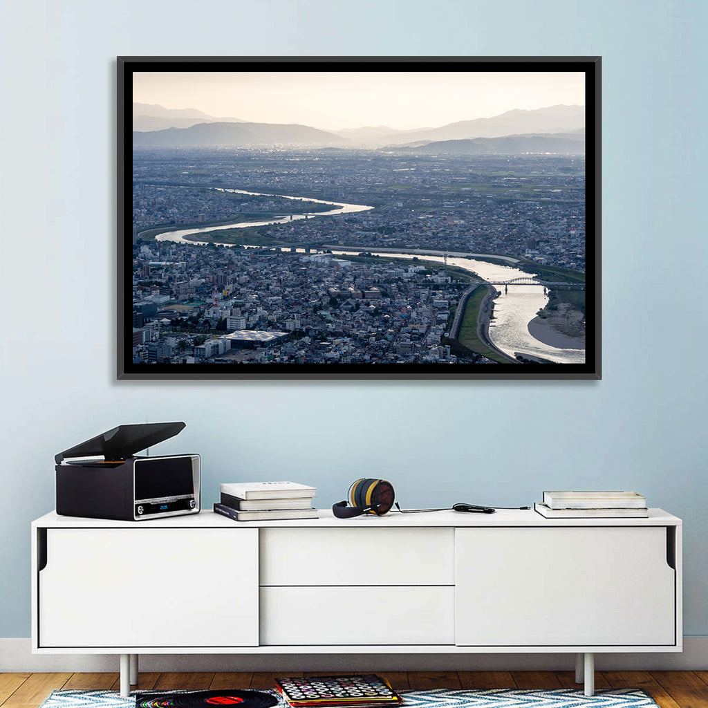 Gifu Aerial River View Wall Art