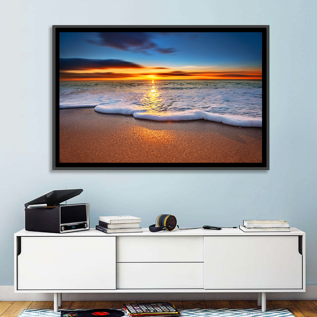 Sun Flare Beach Sunrise Wall Art