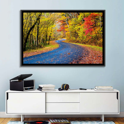 Wet Autumn Road Wall Art