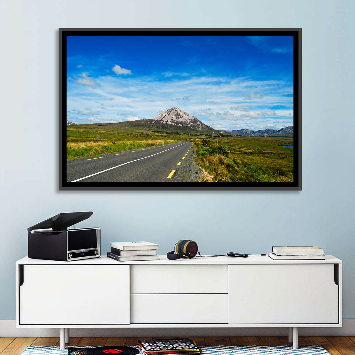 Mount Errigal Road Wall Art in a room, landscape