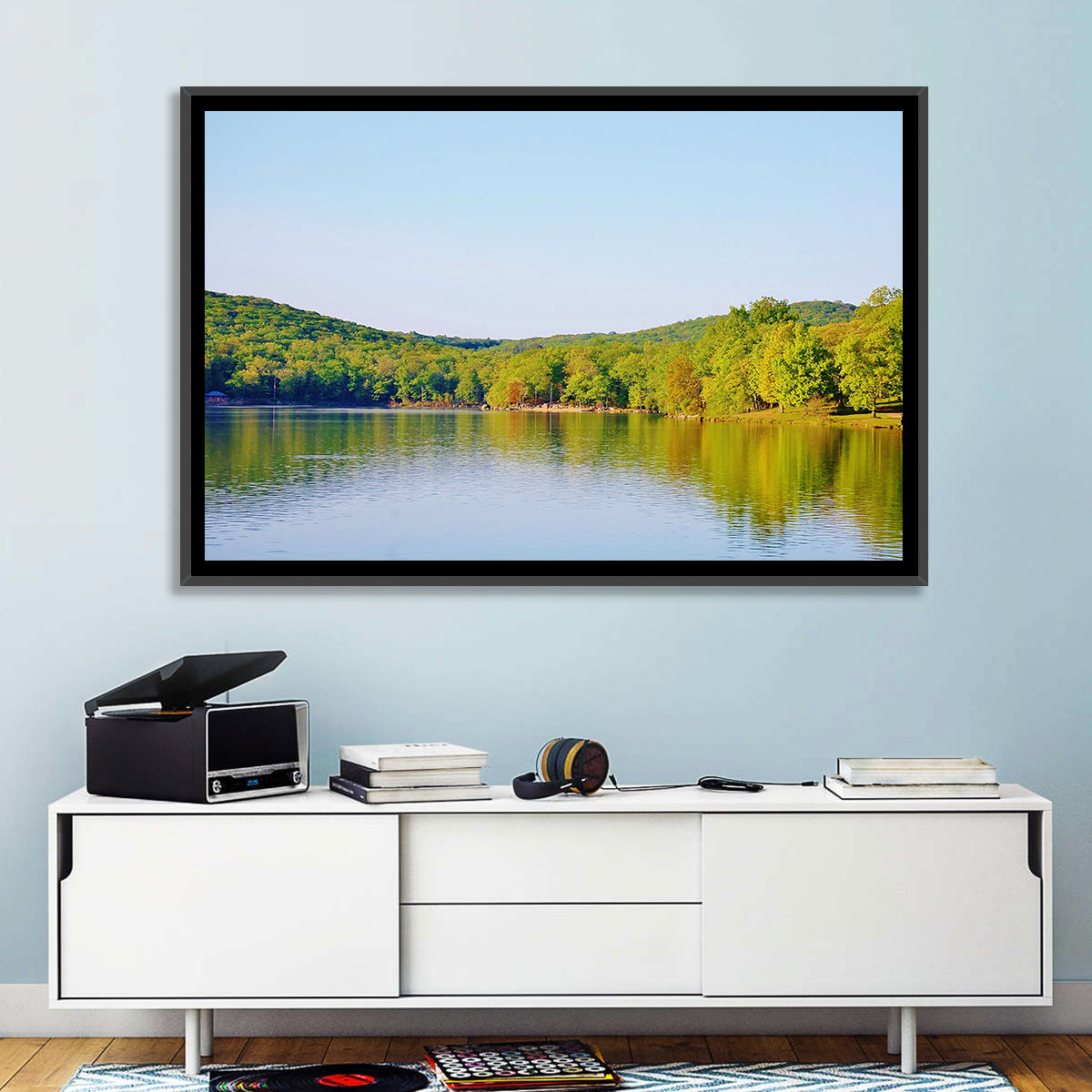 Sebago Lake Wall Art in a room, landscape