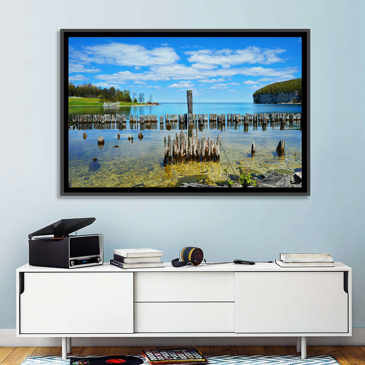 Big Bay De Noc Garden View Wall Art in a room, landscape