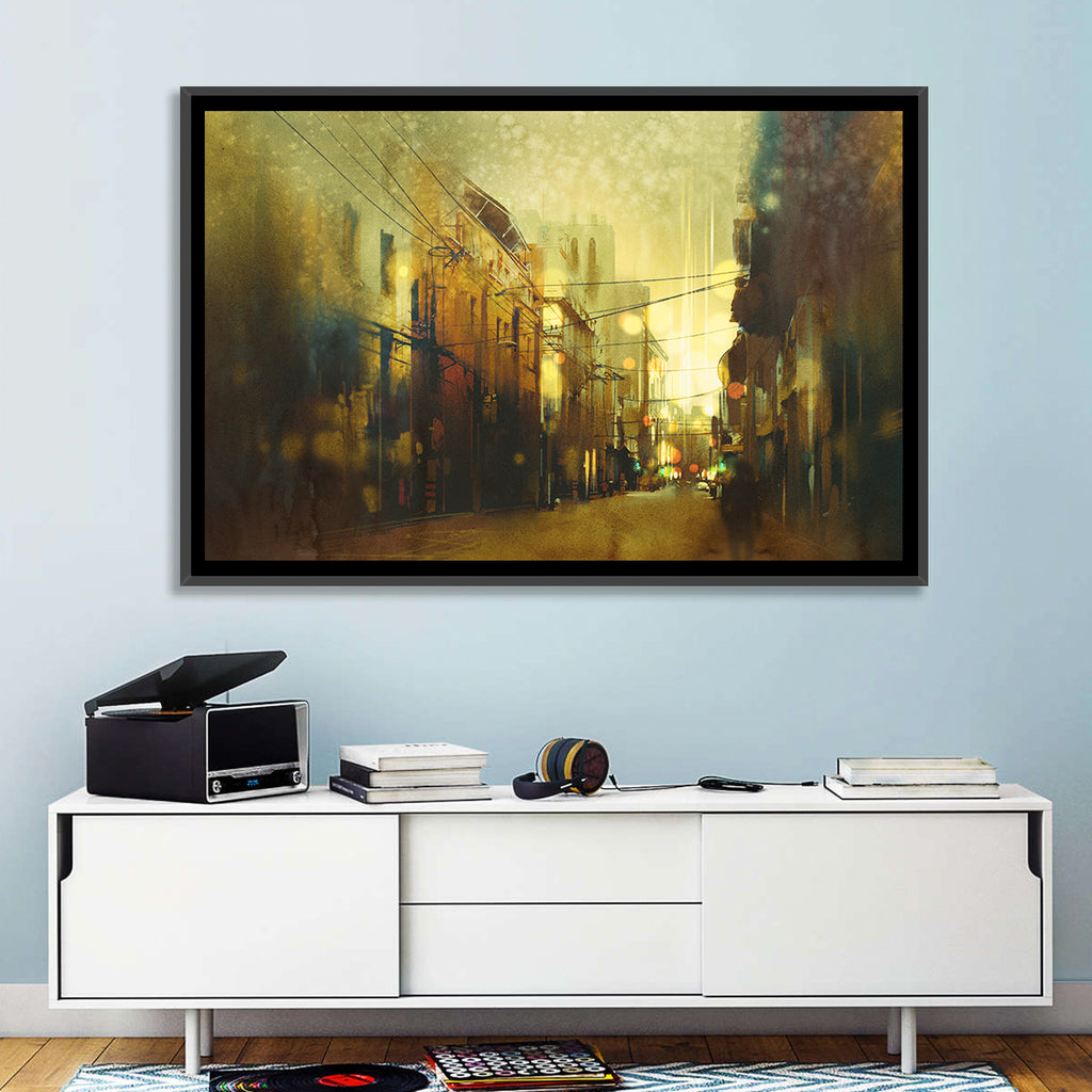 Golden Hour Urban Street Wall Art