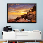 Bass Harbor Head Light at Sunset Wall Art