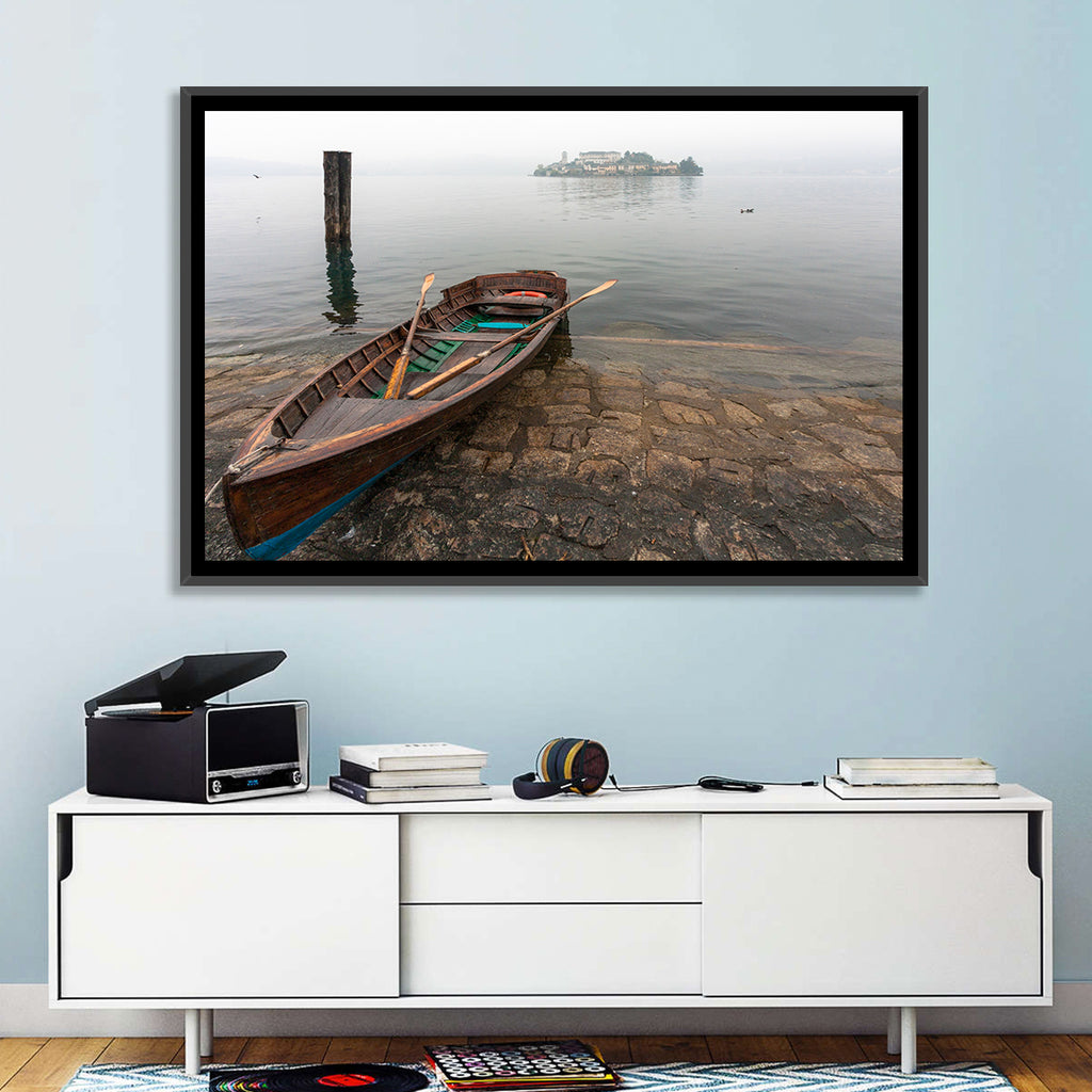 Rowboat on Lake Orta Wall Art