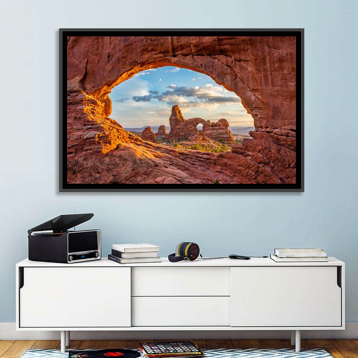 Turret Arch Through North Window Wall Art in a room, landscape