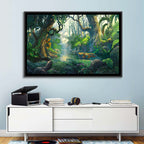 Sunlit Jungle River Wall Art