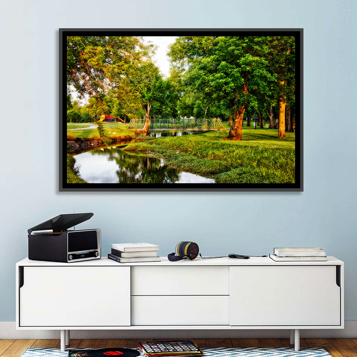 Centennial Park Owasso Wall Art in a room, landscape