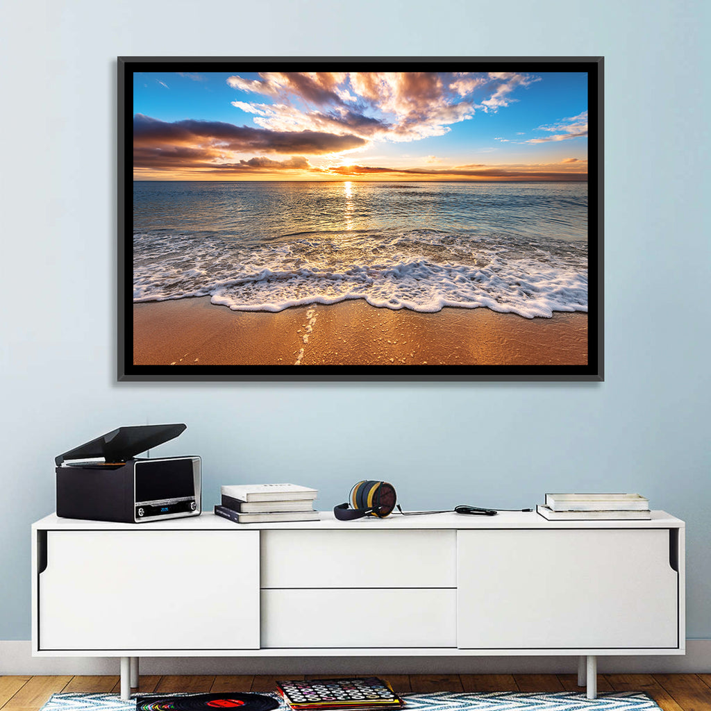 Golden Beach Sunrise Wall Art
