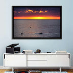Balkhash Sunset Silhouettes Wall Art