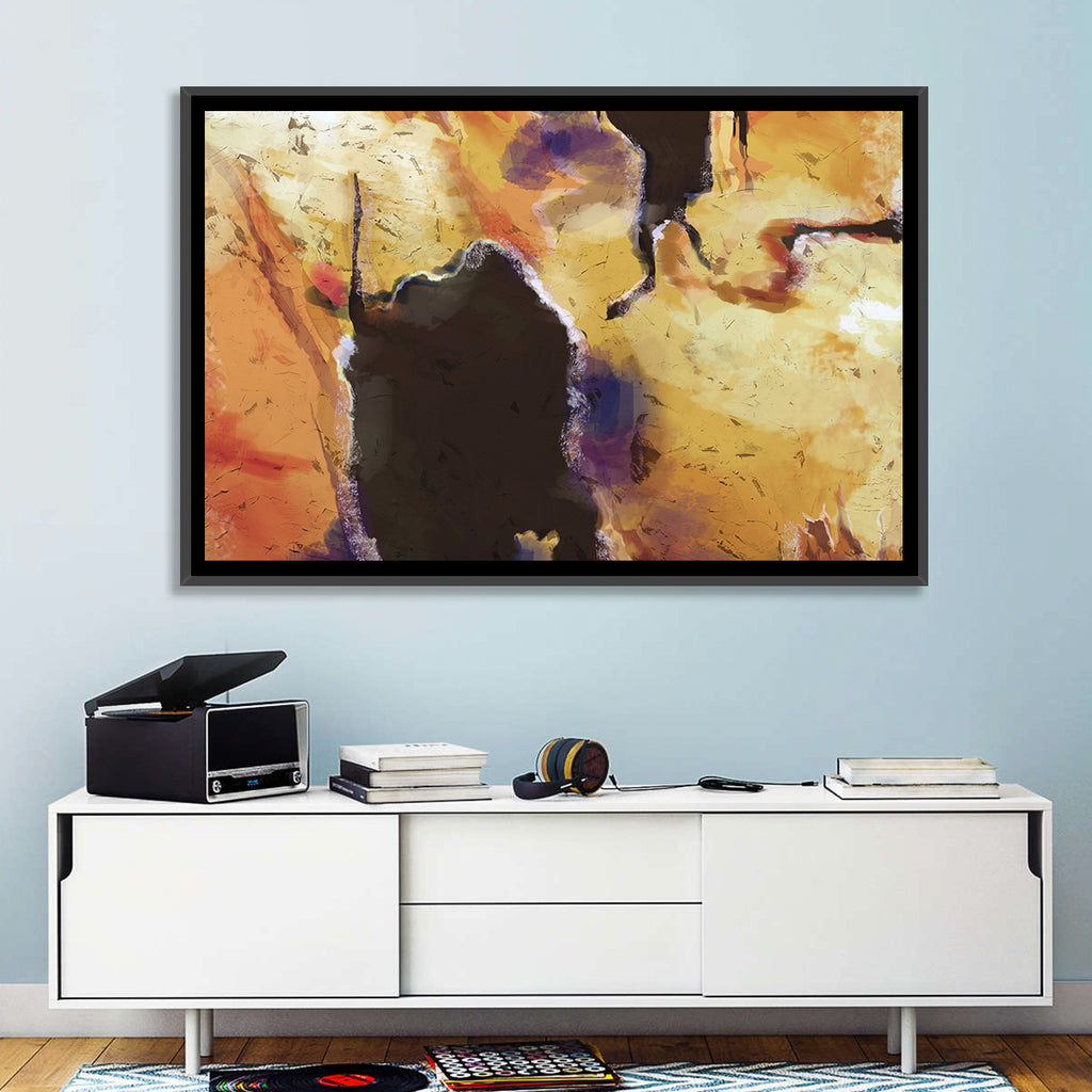 Merging Continents Textured Abstract Wall Art
