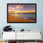 Sunrise Over Ocean Beach Wall Art