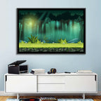 Enchanted Digital Forest Landscape Wall Art