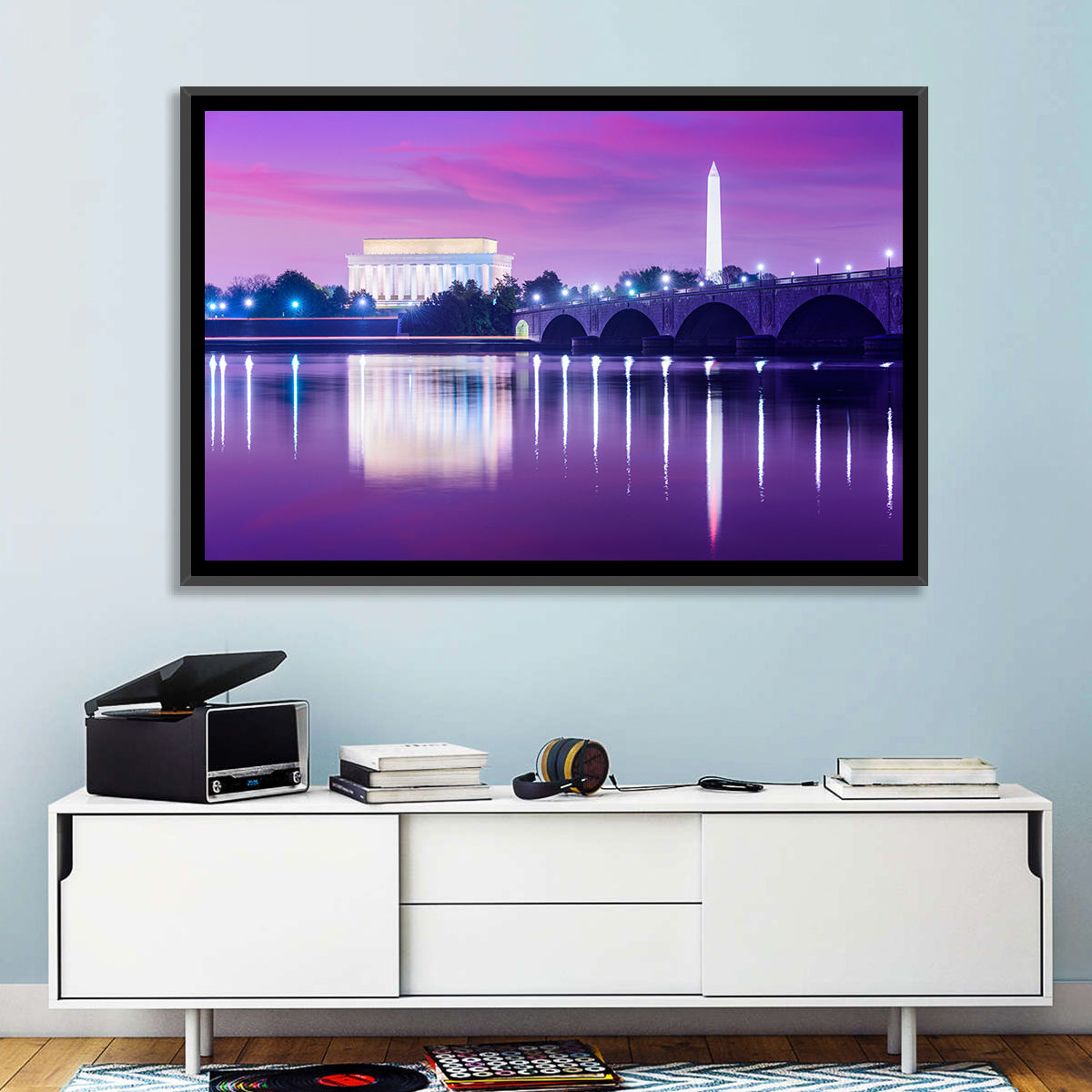 Purple Twilight Washington D.c. Skyline Wall Art