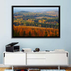 Finnish Autumn Landscape with Red-roofed House Wall Art