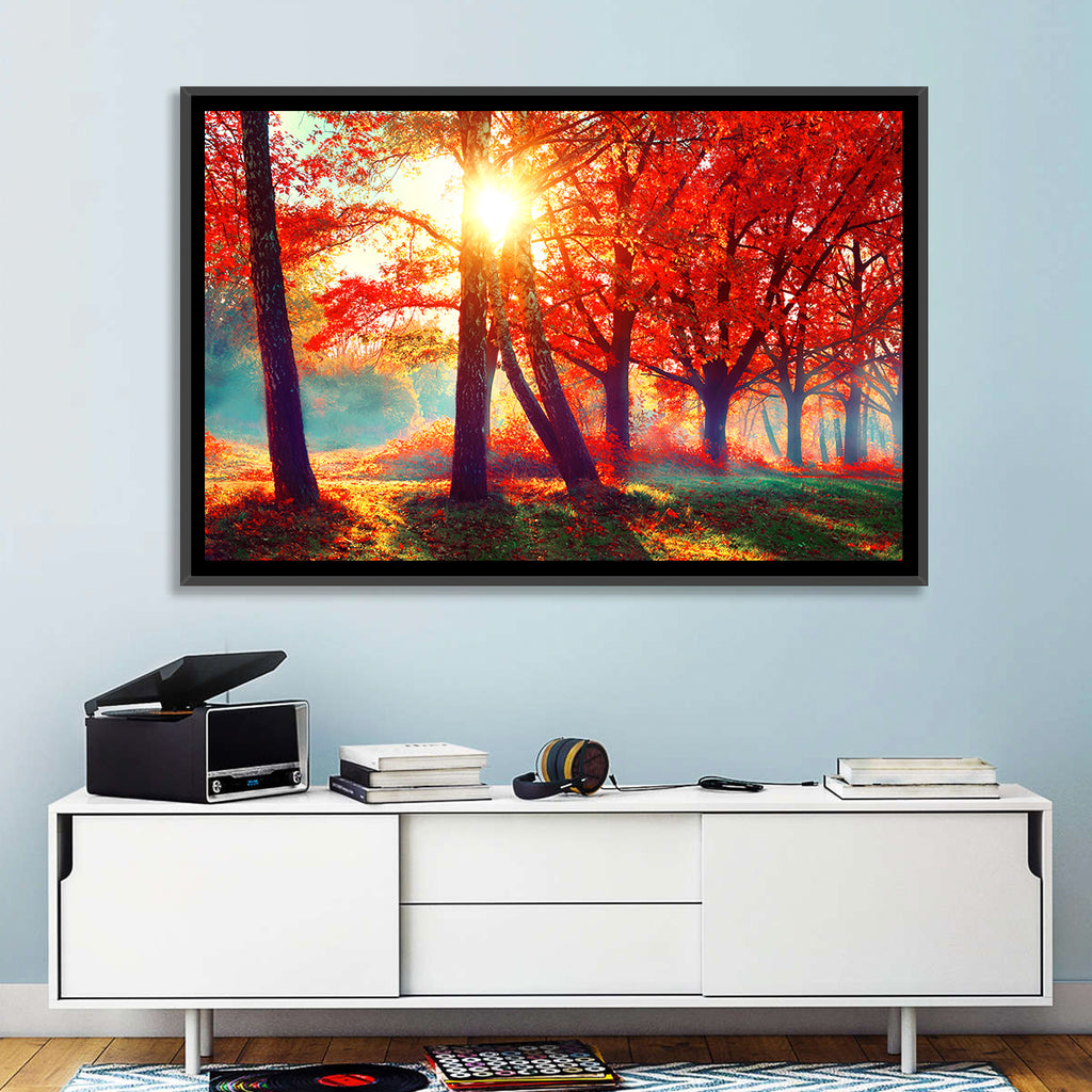 Autumn Park Sunrise Wall Art