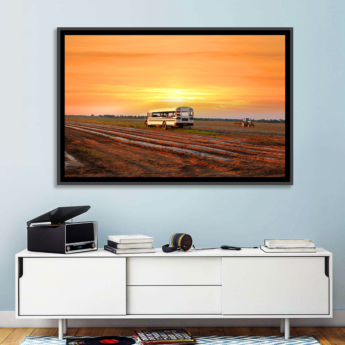 Indiana Farm Field at Golden Hour Wall Art