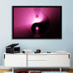 Magenta Yin Yang Symbol Wall Art