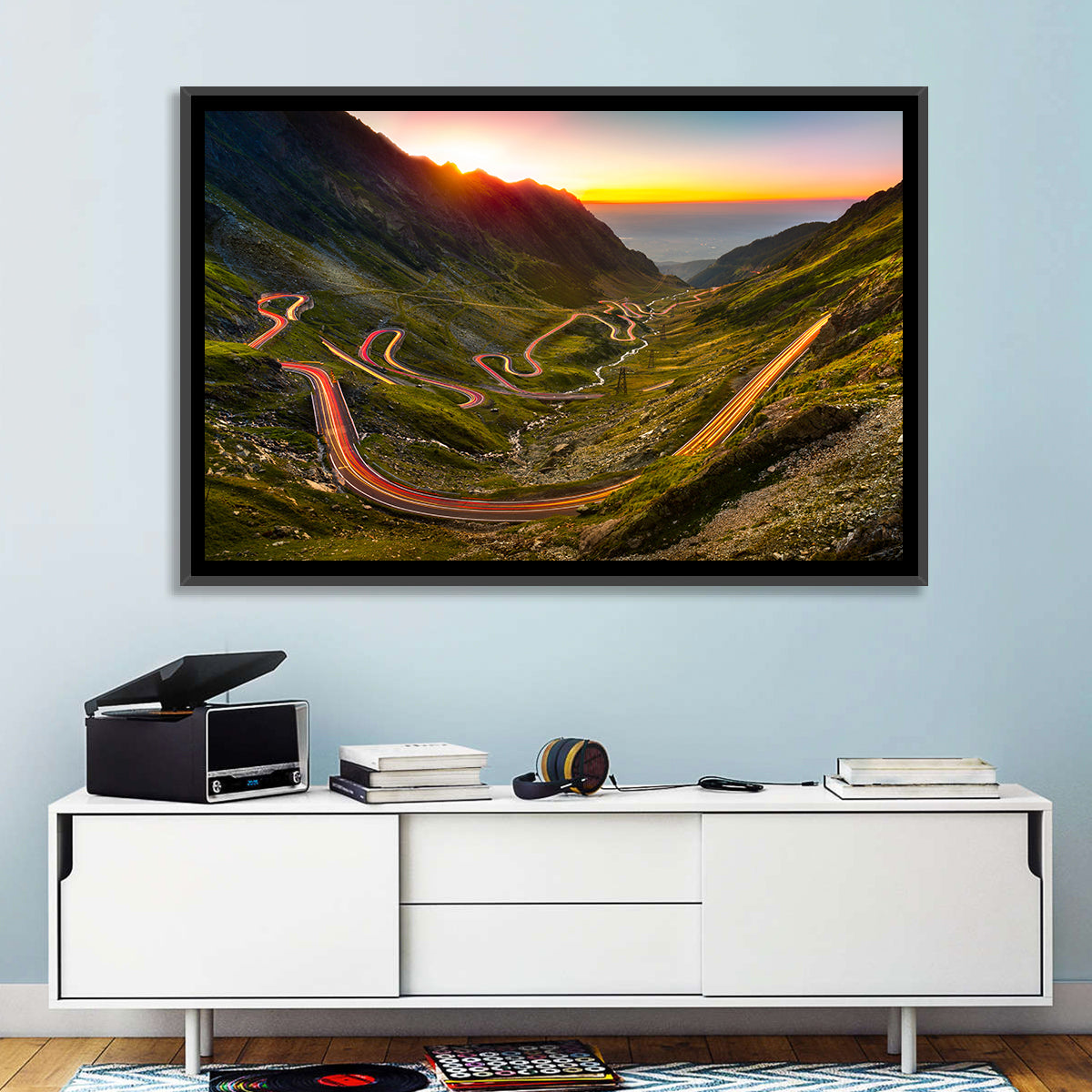 Transfagarasan Pass Wall Art in a room, landscape