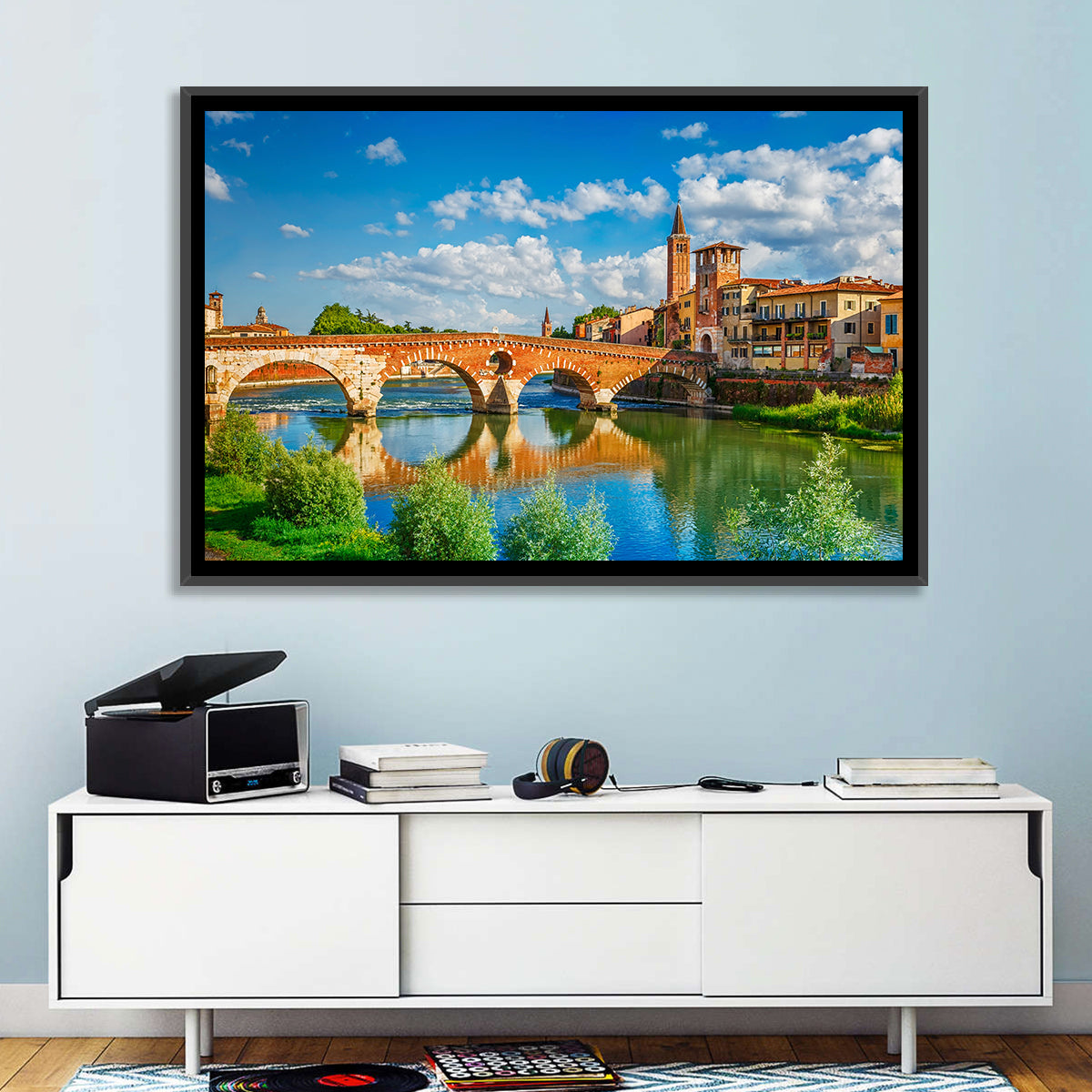 Ponte Pietra, Verona Wall Art in a room, landscape