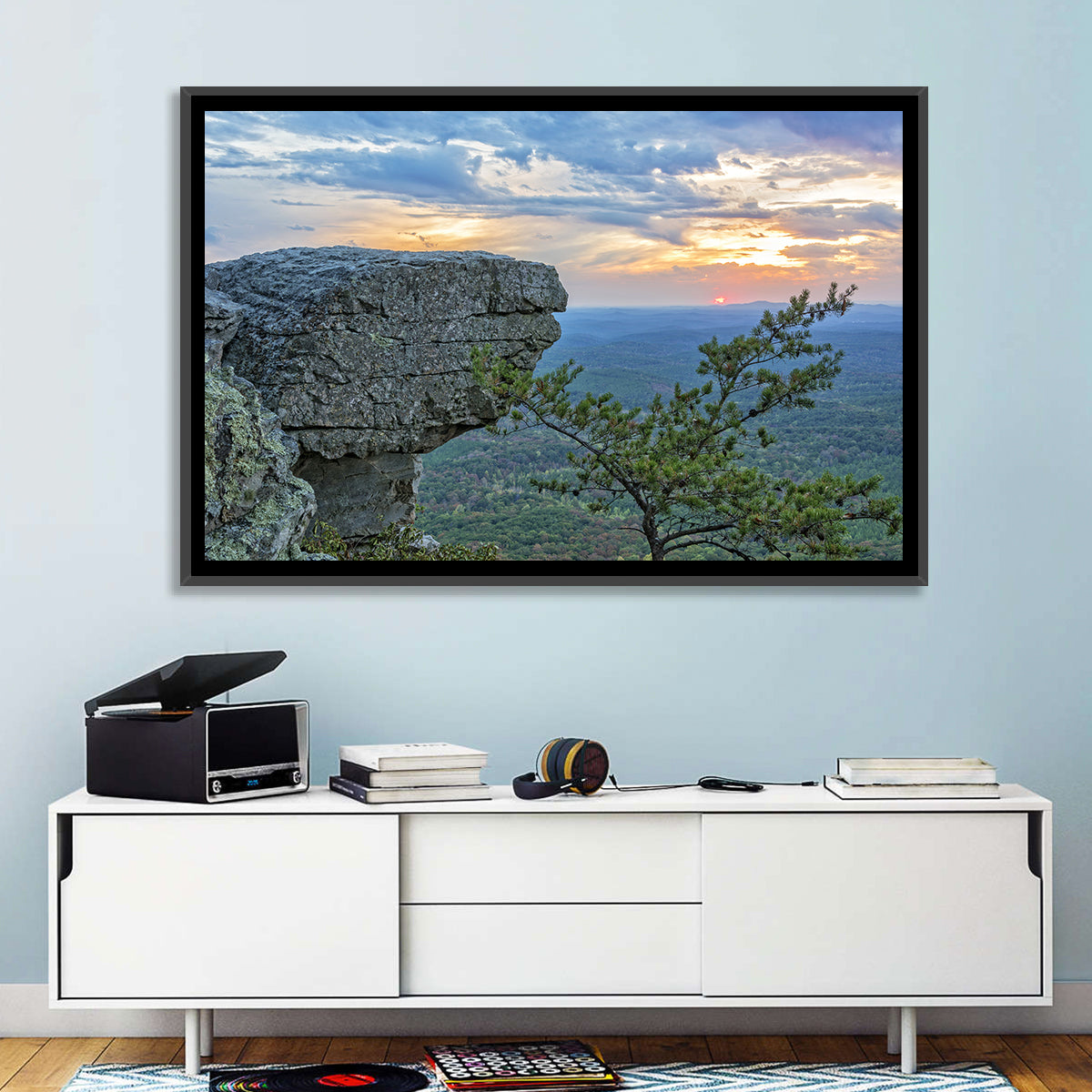 Bald Rock Sunset Over Cheaha State Park Wall Art