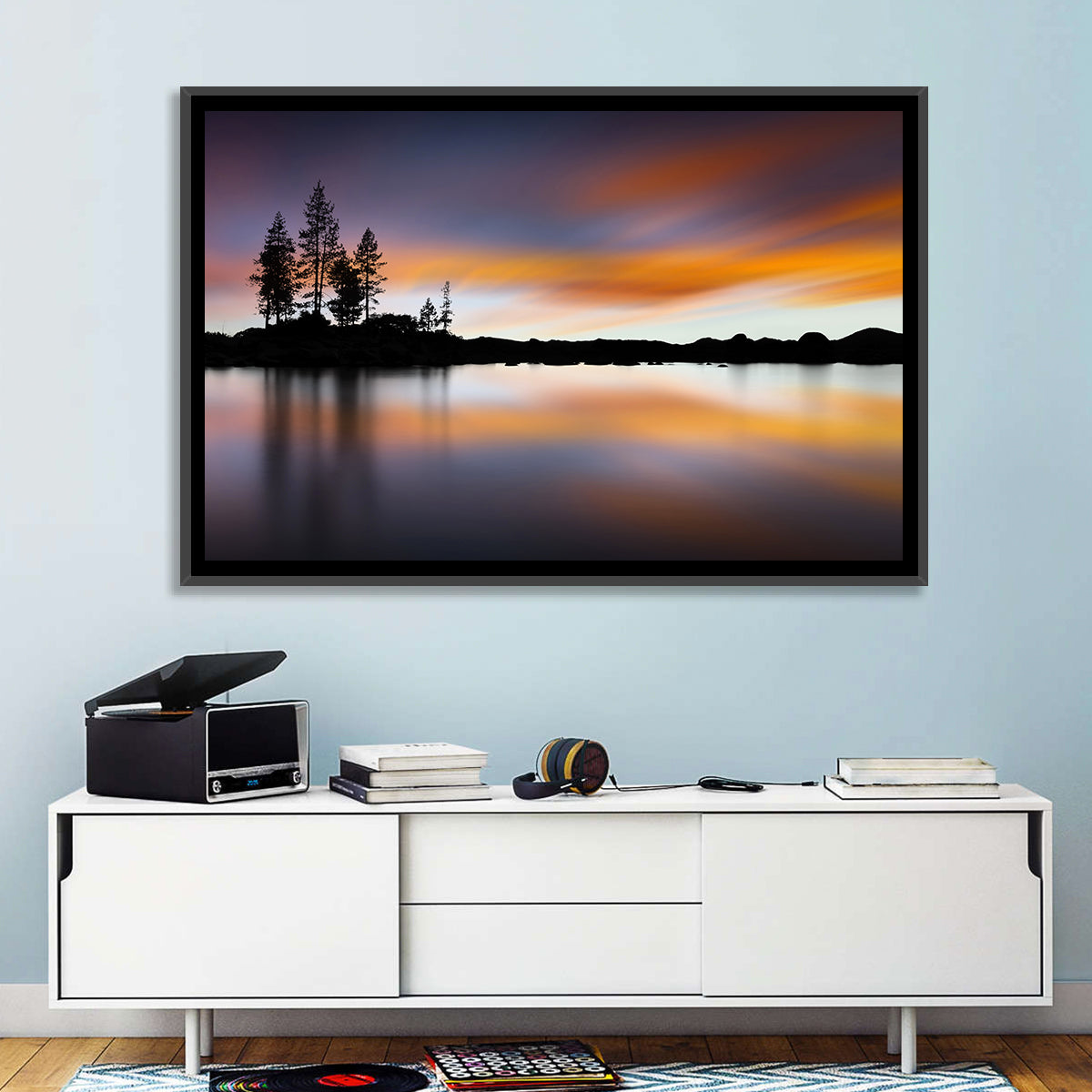 Lake Tahoe Golden Hour Reflection Wall Art