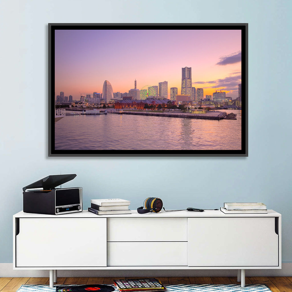 Yokohama Harbor Twilight Wall Art