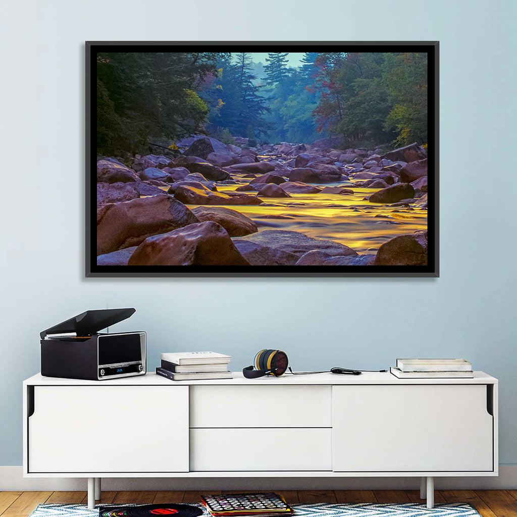 Swift River at Golden Hour, New Hampshire Wall Art