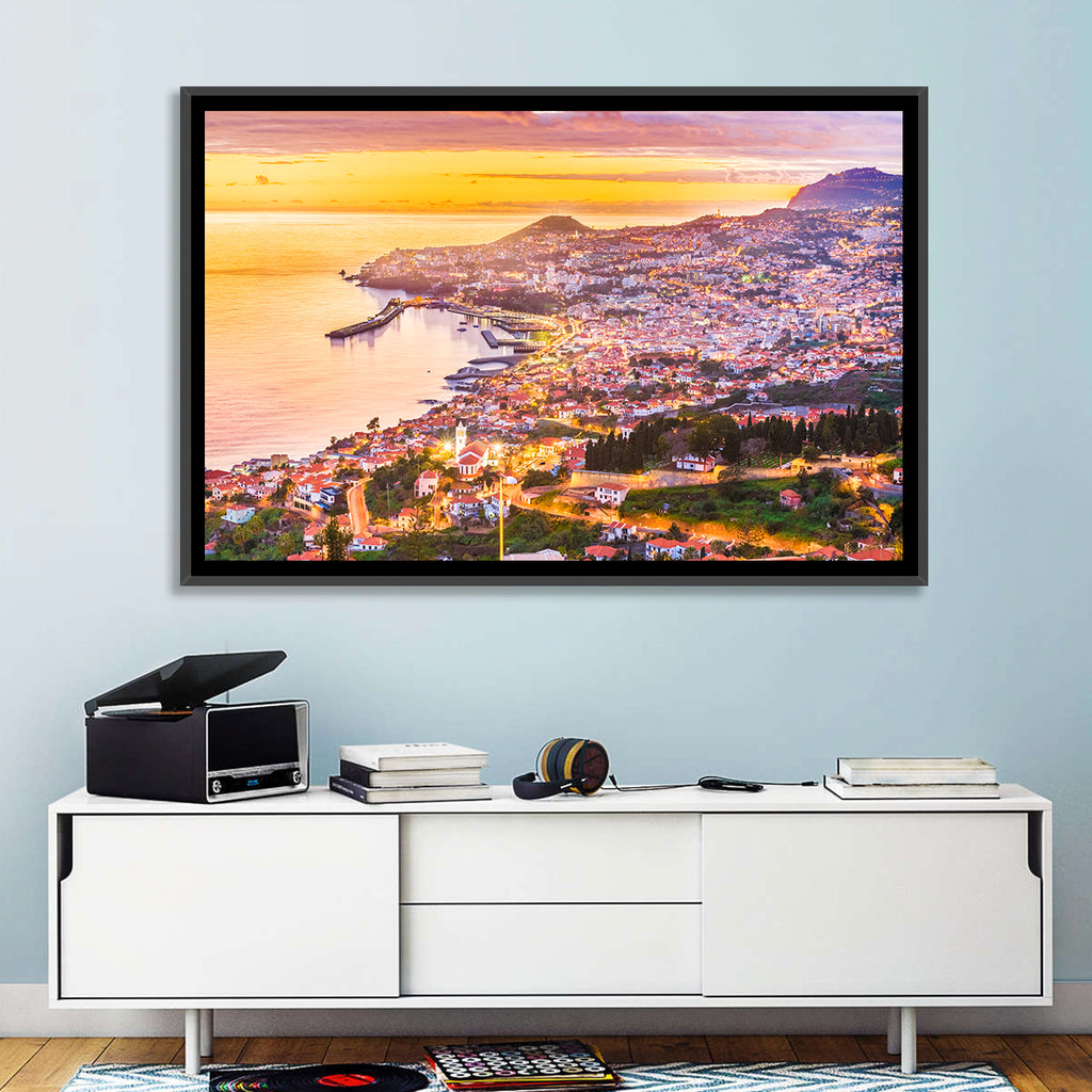 Funchal Harbor at Golden Hour Wall Art