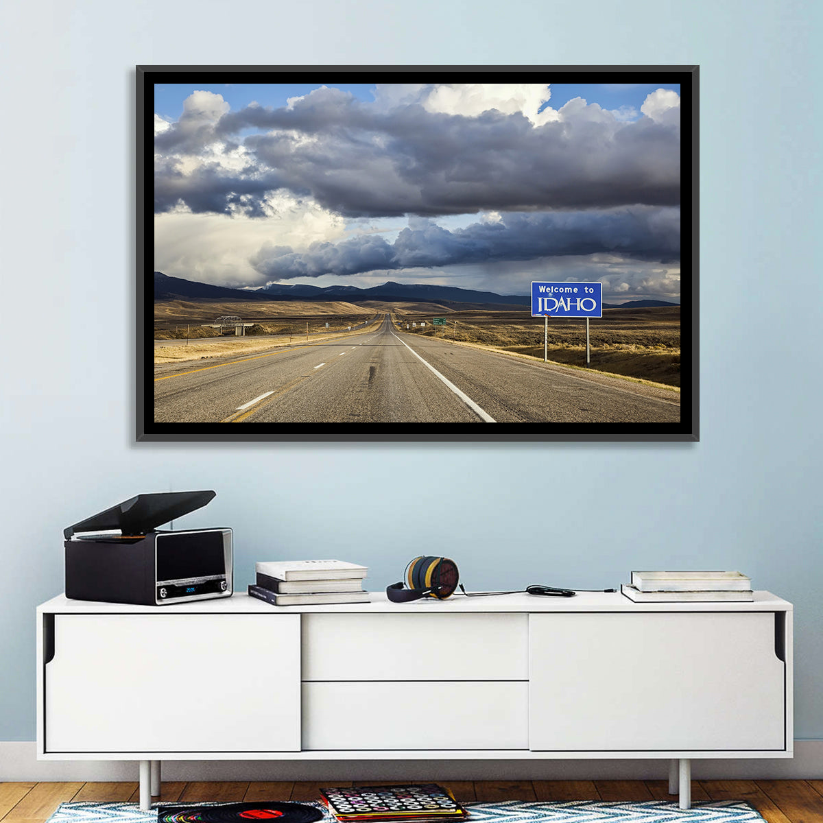 I-15 Idaho Highway Wall Art in a room, landscape
