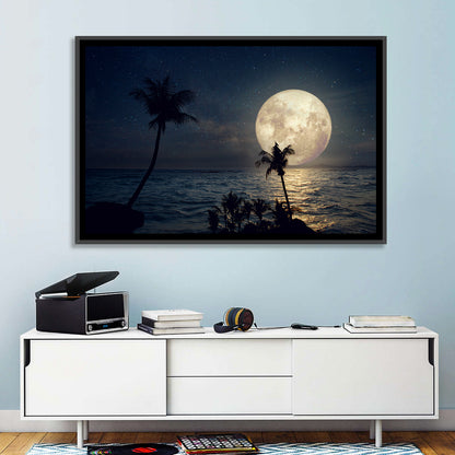 Supermoon Beach Wall Art