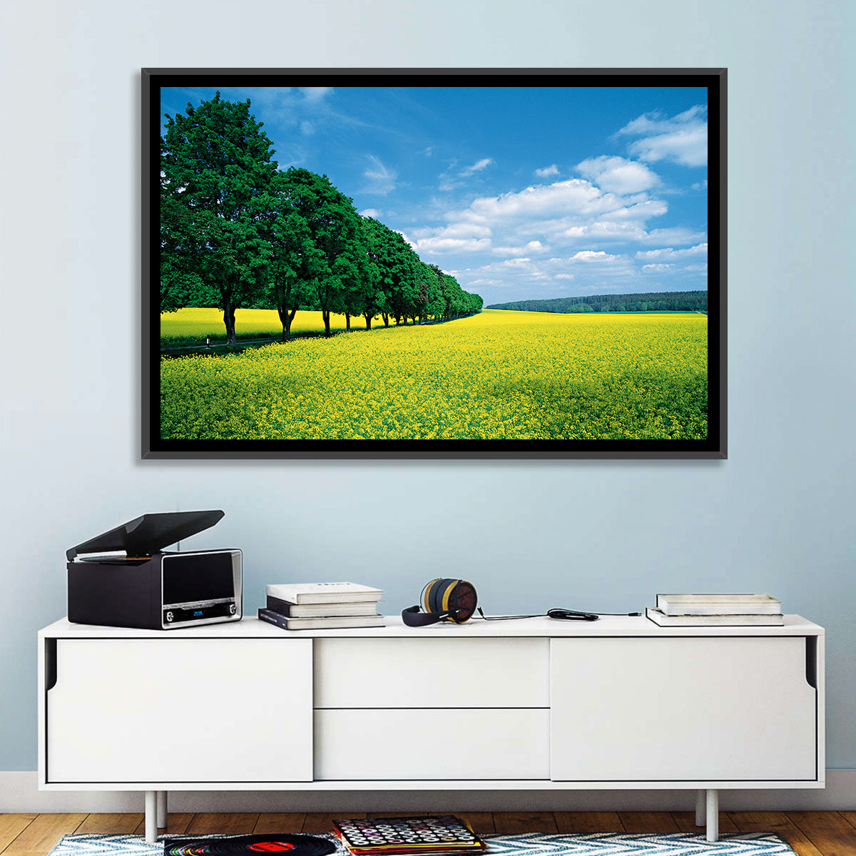 Spring Field of Yellow Flowers Wall Art