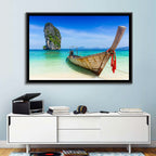 Krabi Longtail Boat Seascape Wall Art