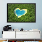 Heart-shaped Pond Aerial View Wall Art