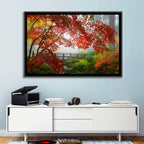 Portland Moon Bridge in Autumn Mist Wall Art