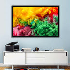 Vibrant Underwater Ink Cloud Abstract Wall Art