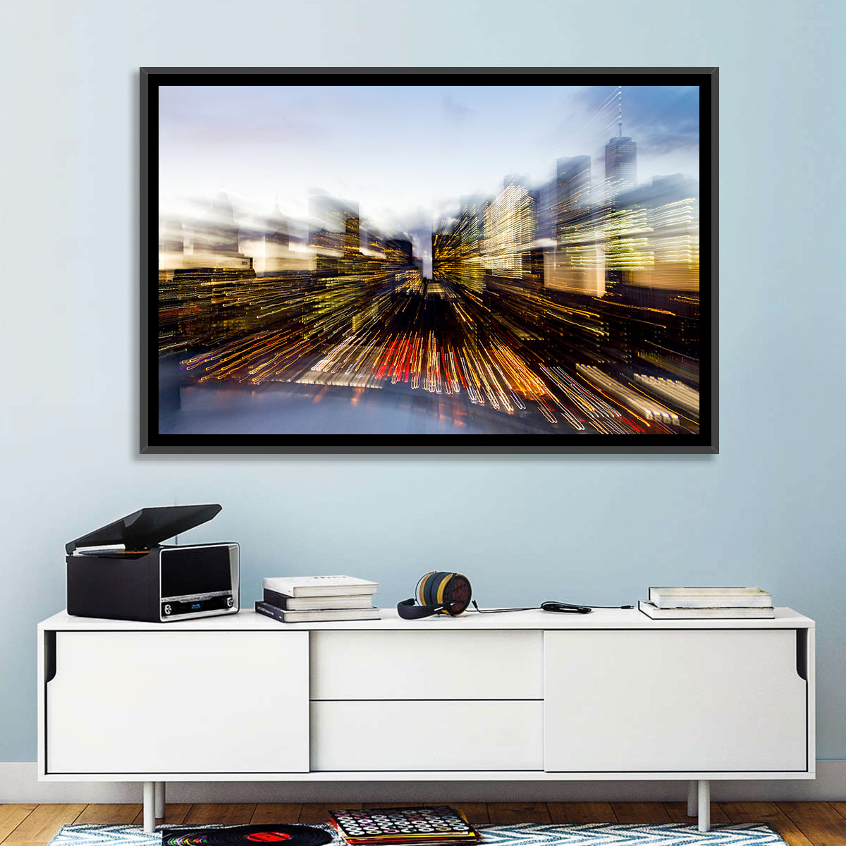 Zoom Burst Skyline Abstract Wall Art