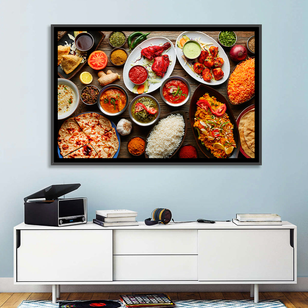 Indian Cuisine Flat Lay Wall Art