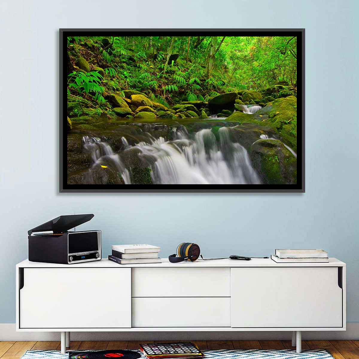 Emerald Jungle Stream Wall Art