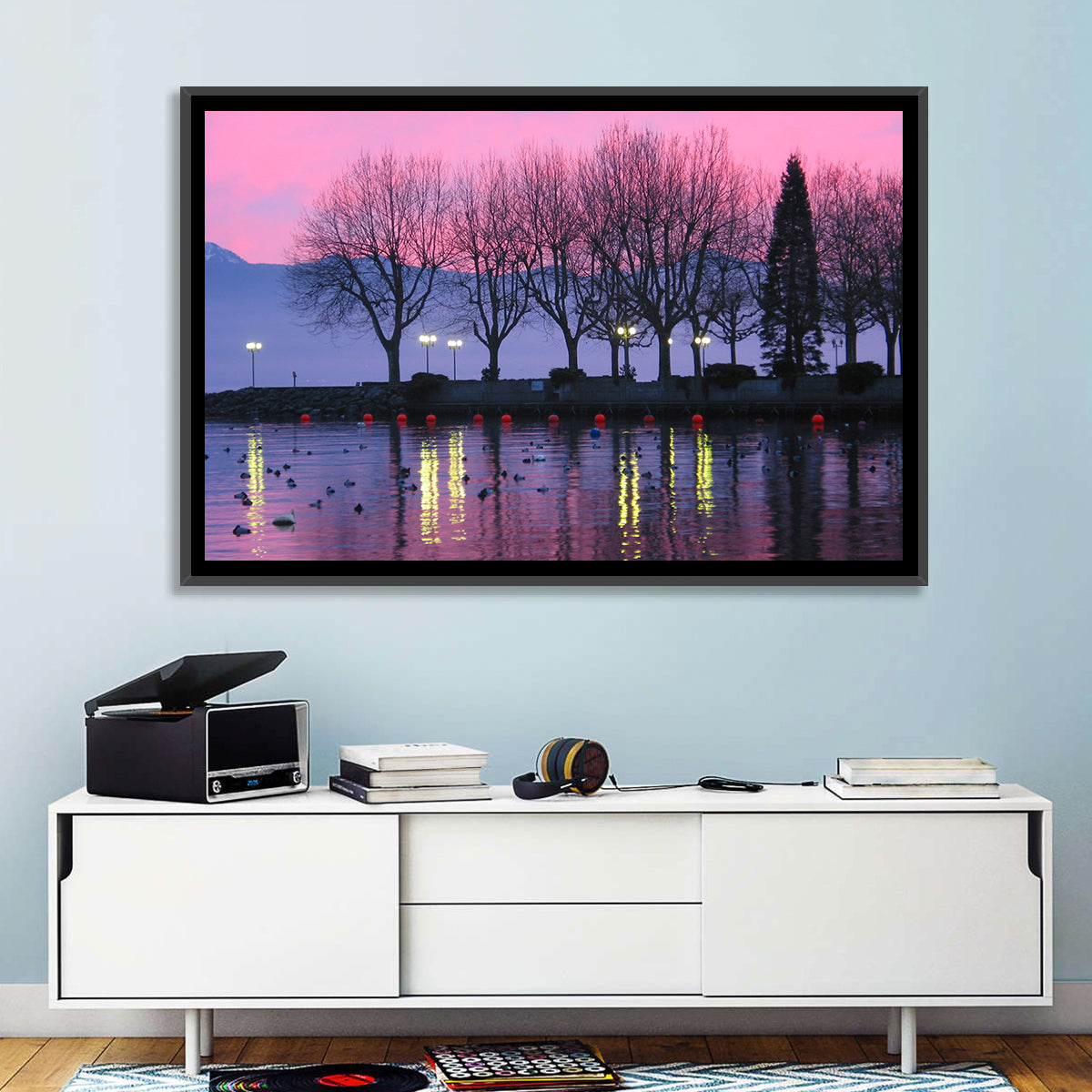 Lake Geneva Twilight Wall Art
