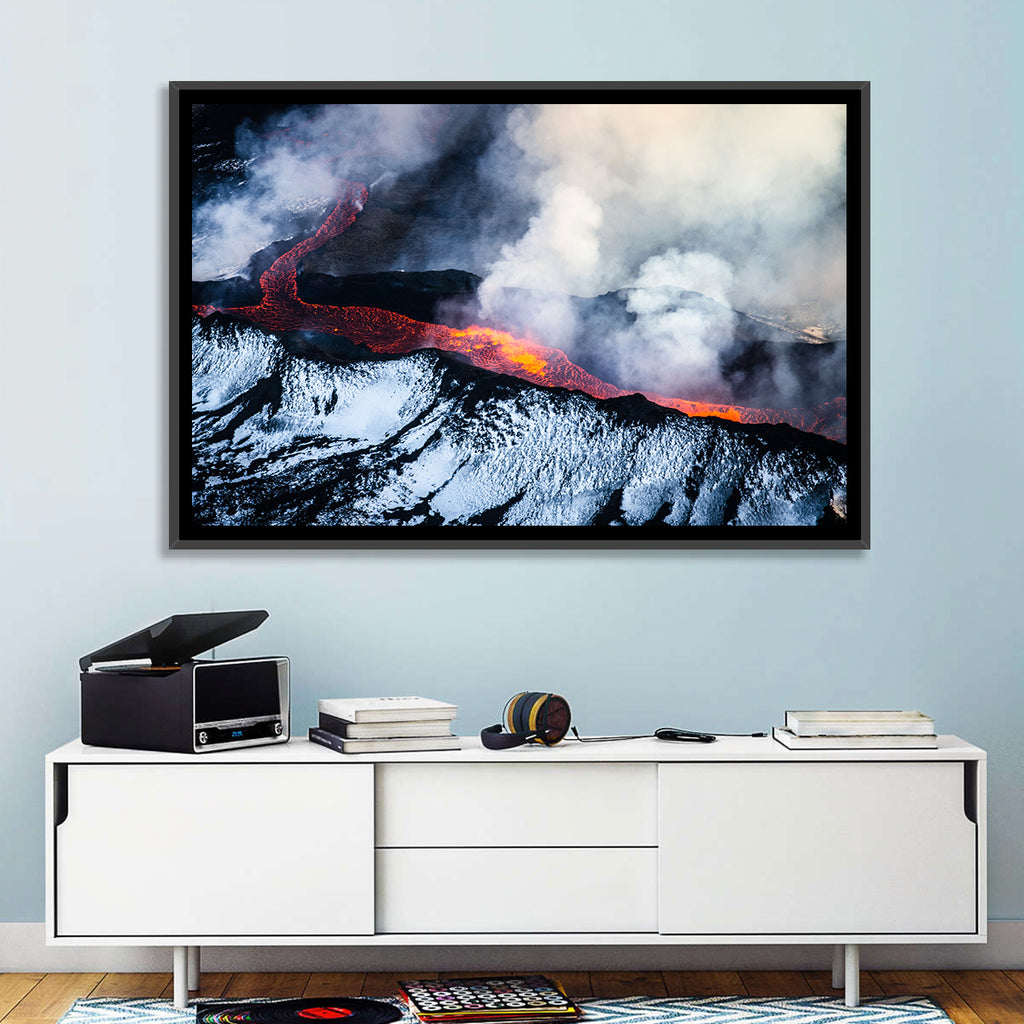 Snow-crusted Lava Flow Wall Art