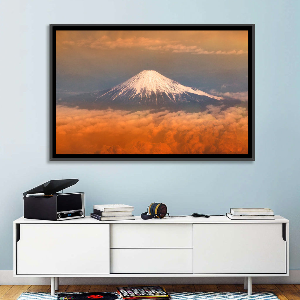 Snow-capped Mount Fuji at Sunset Wall Art